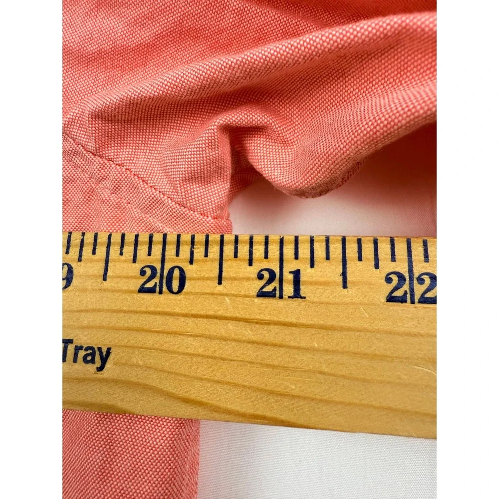 Banana Republic Organic Cotton Button Down Shirt Coral Pink Untucked StandardFit